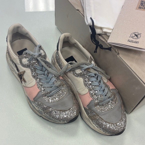 Golden Goose running sneaker 38 silver pony - Picture 2 of 11